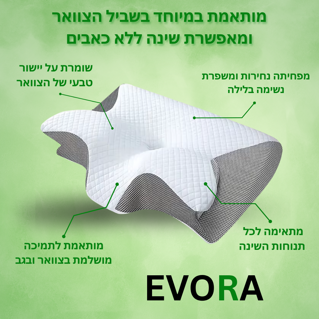 ™RestCloud - כרית אורטופדית להפחתת כאבי צוואר וגב